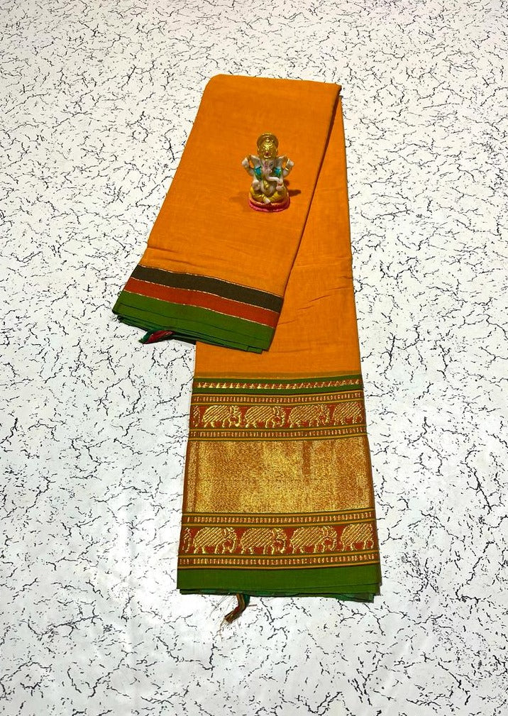 Tour De Force- Narayanpet Saree(Elephant Border)