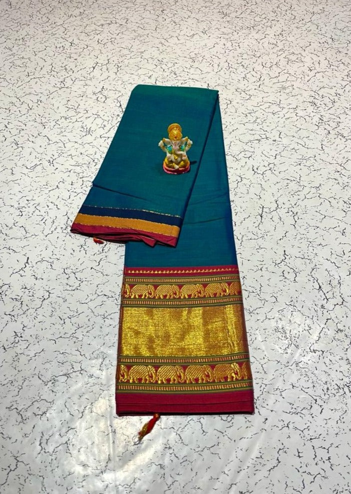 Tour De Force- Narayanpet Saree(Elephant Border)