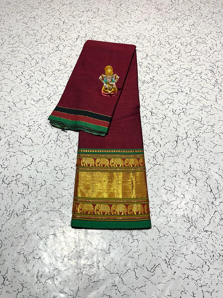 Tour De Force- Narayanpet Saree(Elephant Border)