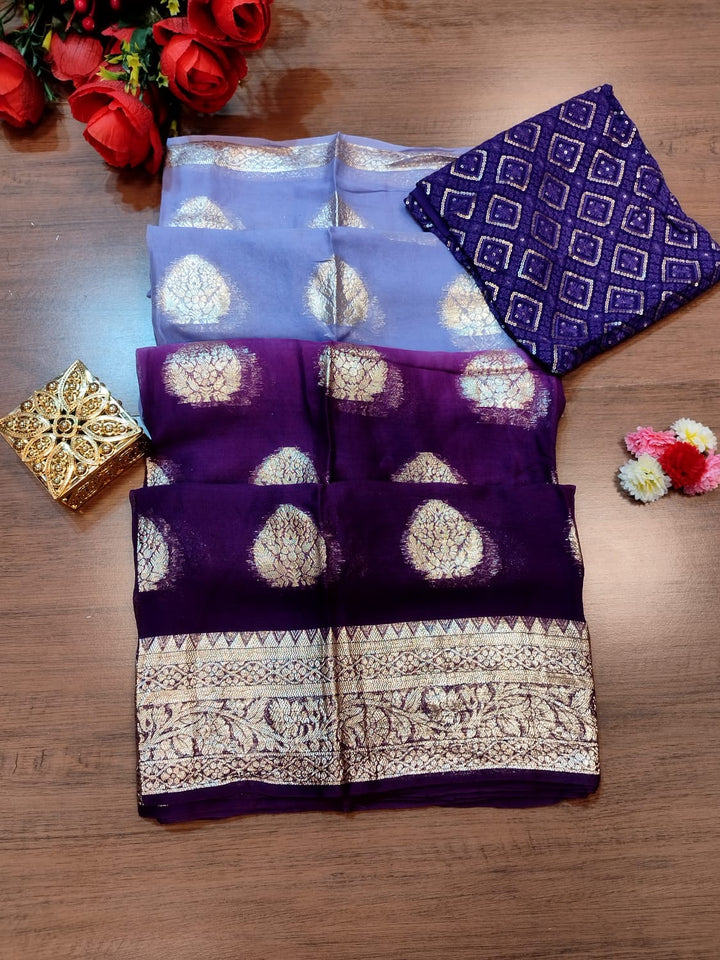 Resplendent  Designer Georgette Saree