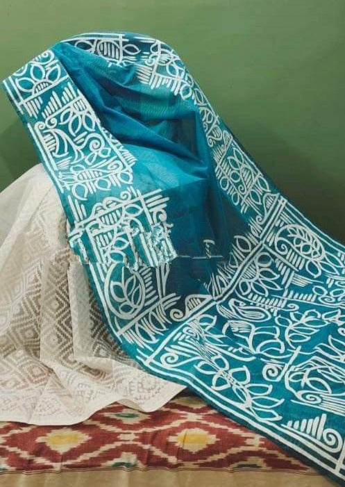 Sundari- Pretty Lady( Bengal Hand Print Artistic Saree)