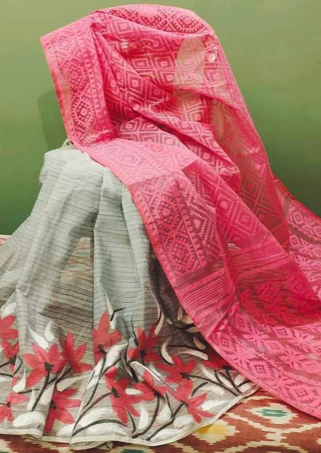 Sundari- Pretty Lady( Bengal Hand Print Artistic Saree)