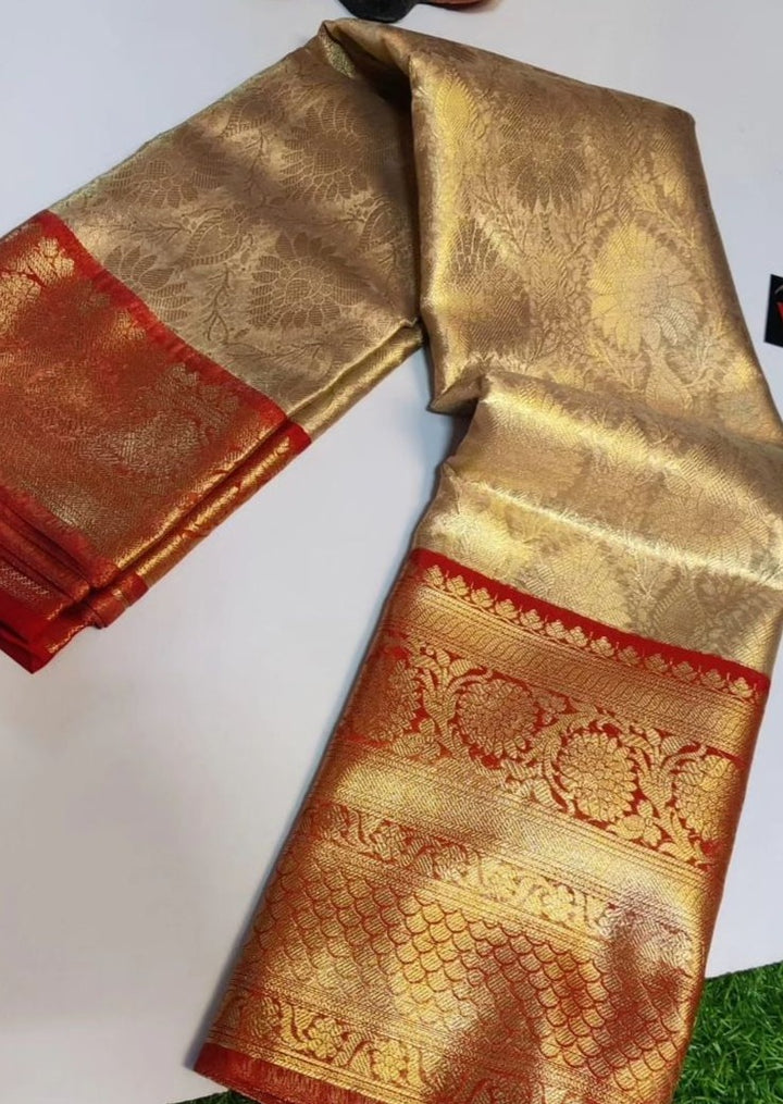 Pure Gold Timeless Heritage - Banarasi Tissue Silk Saree