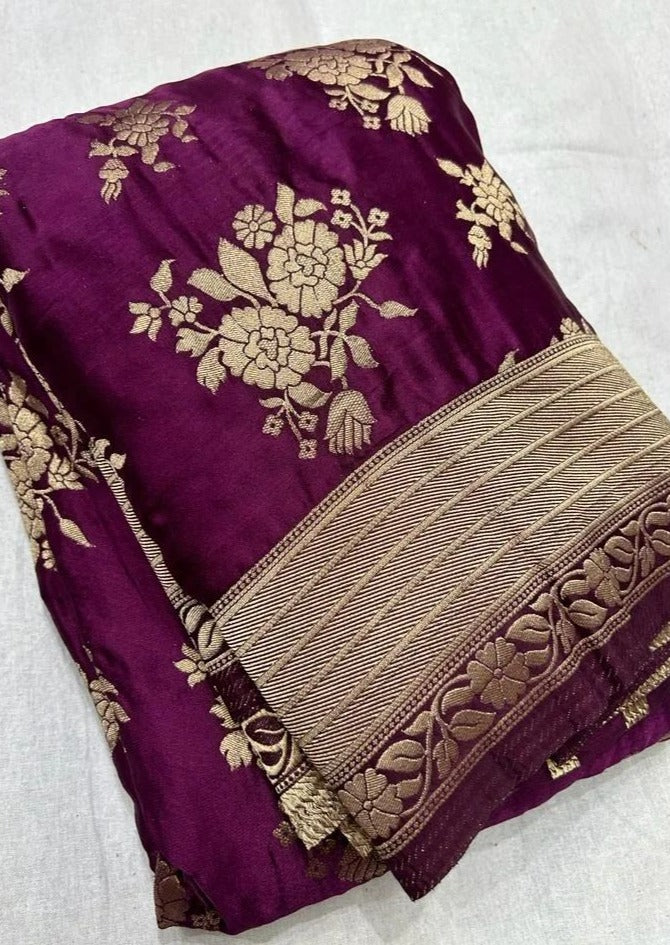 Time With Art -Banarasi Silk Saree(Soft Silk)