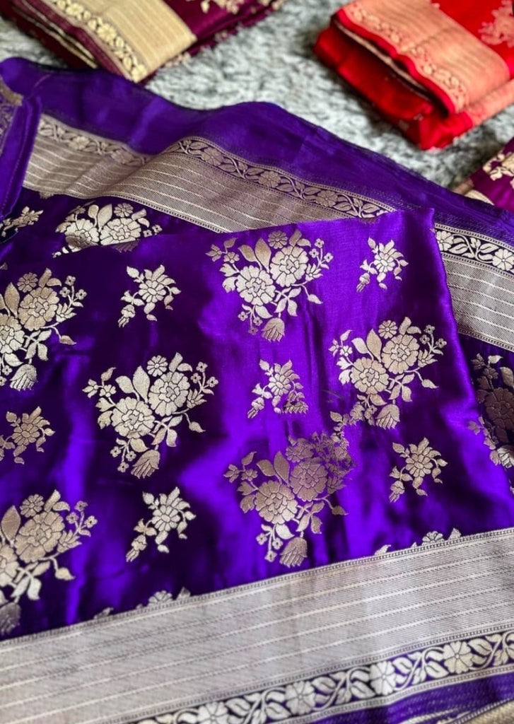 Time With Art -Banarasi Silk Saree(Soft Silk)