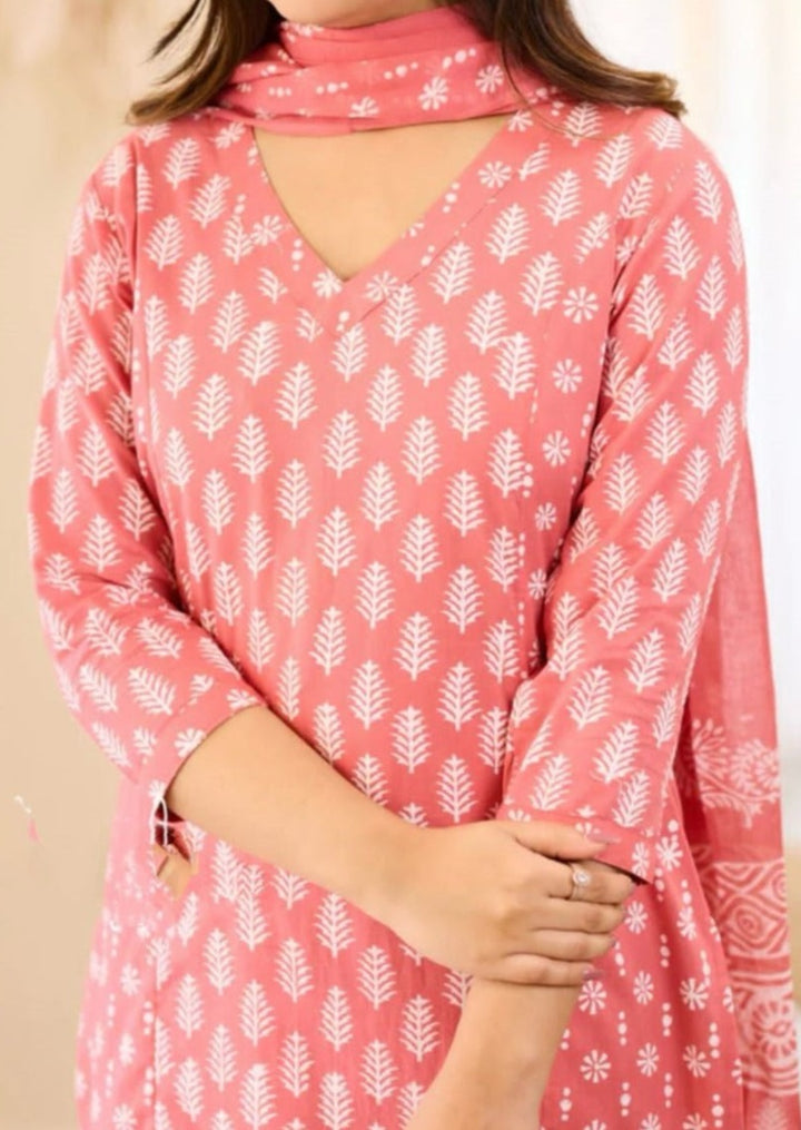 Pink Blaze - Rayon Kurti Set