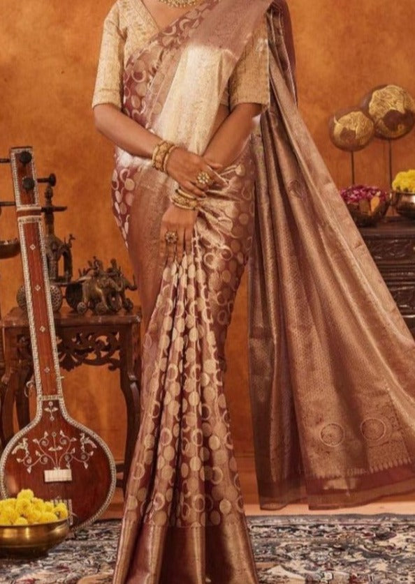 Golden Choice -  Tissue Banarasi Silk Saree