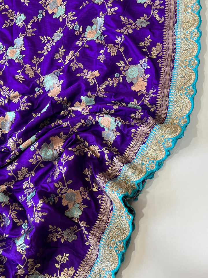 Almaty Blue Banarasi saree