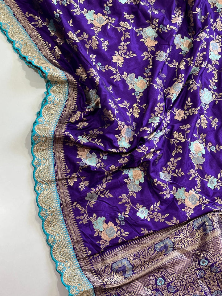 Almaty Blue Banarasi saree