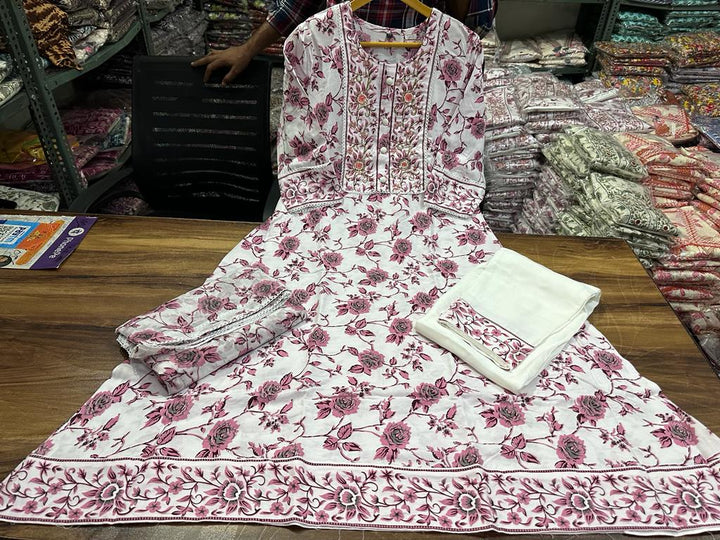 Generation Of Pink Printed Anarkali Set