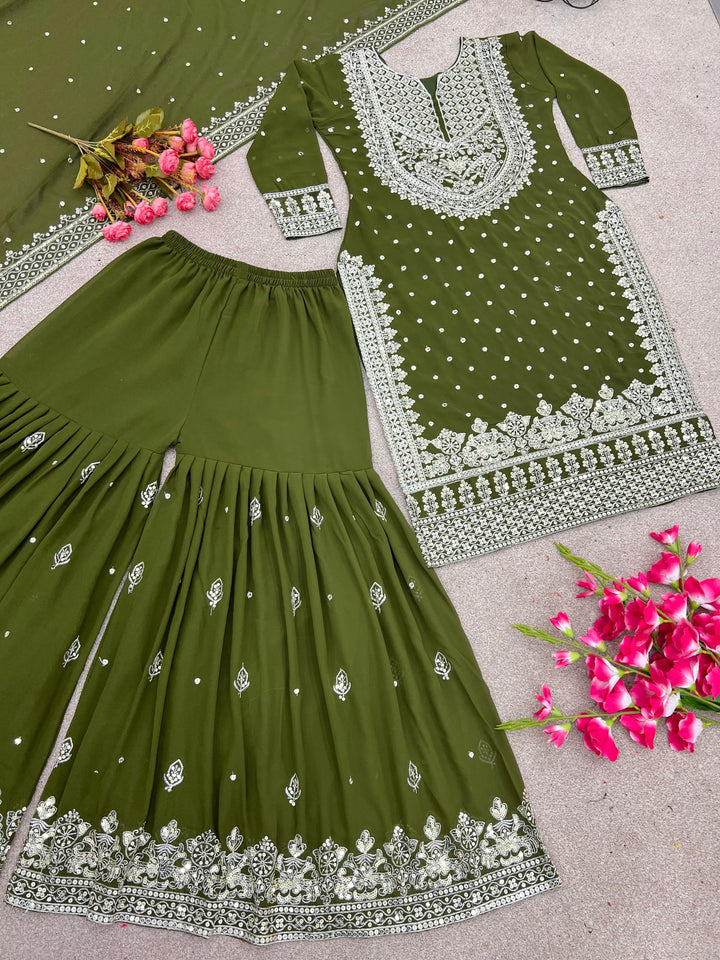 Happy Warbler- Gharara Kurti Set