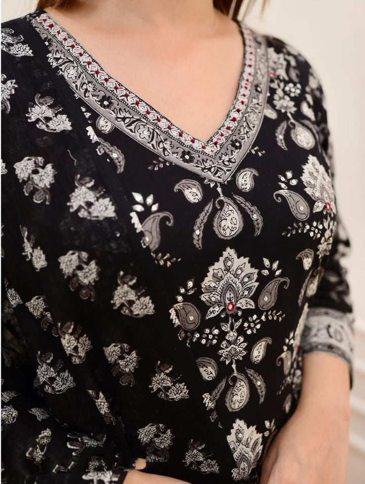 Black Tornado Cotton kurti