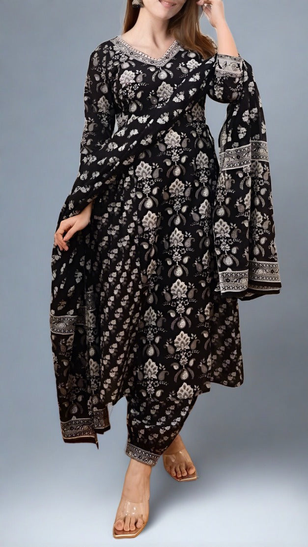 Black Tornado Cotton kurti