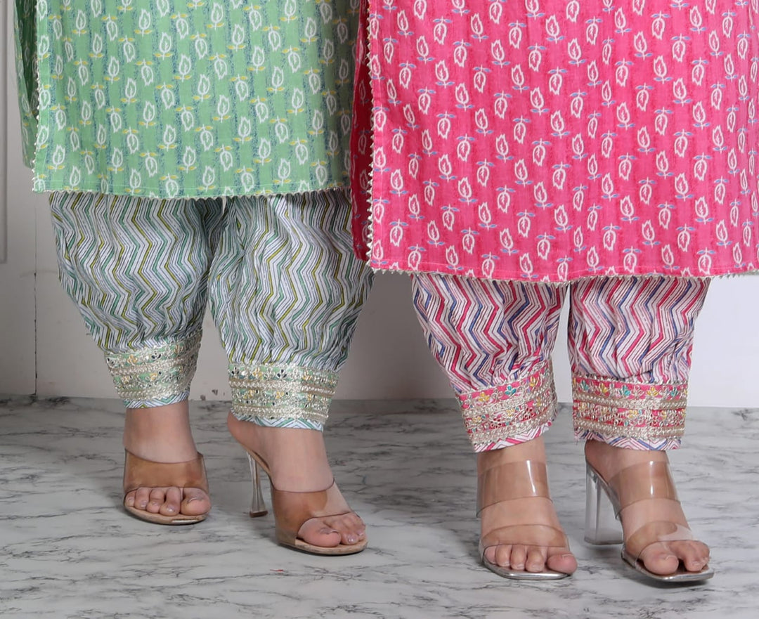 Twin Sisters Cotton Kurti Set