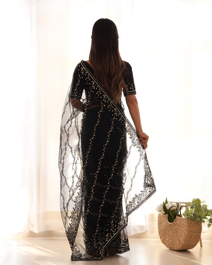 Bold And Beautiful Sequins Saree