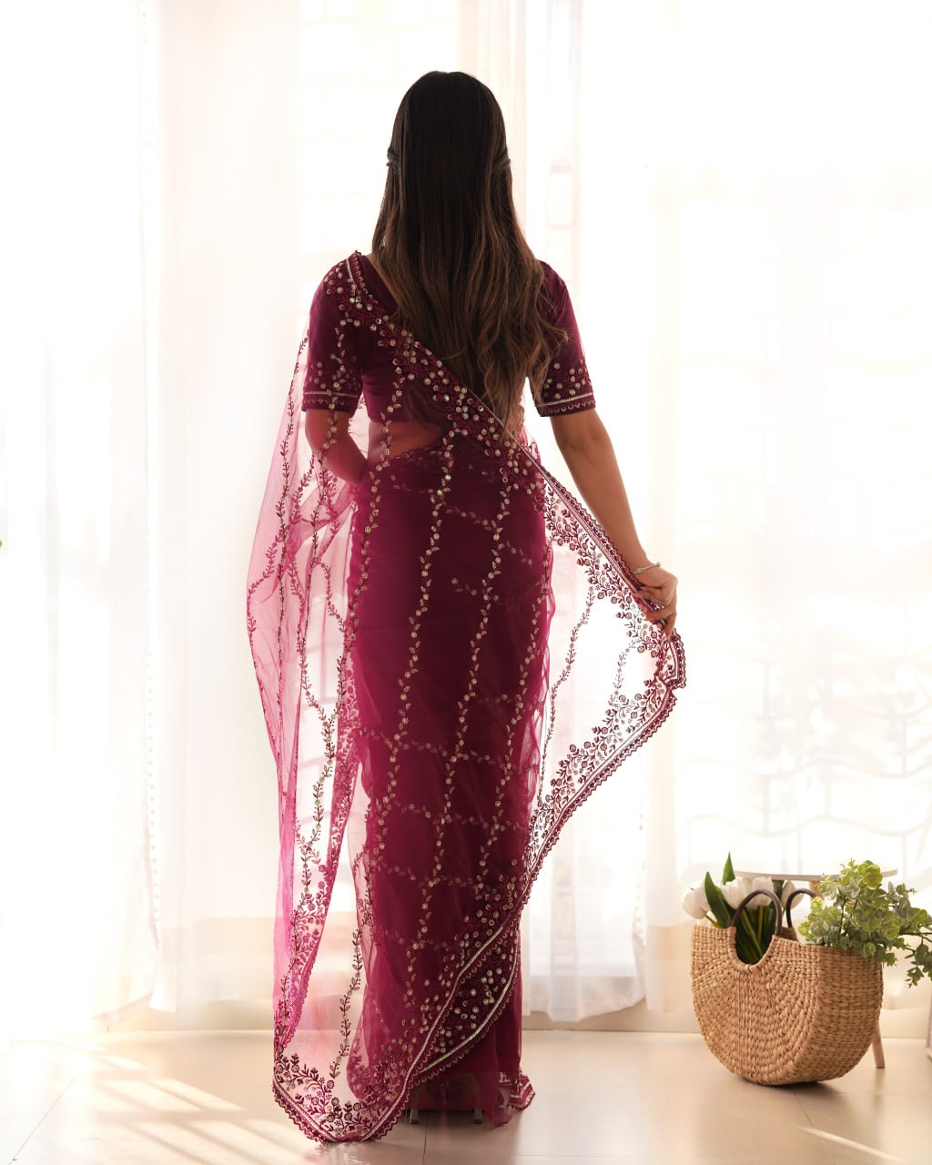 Bold And Beautiful Sequins Saree