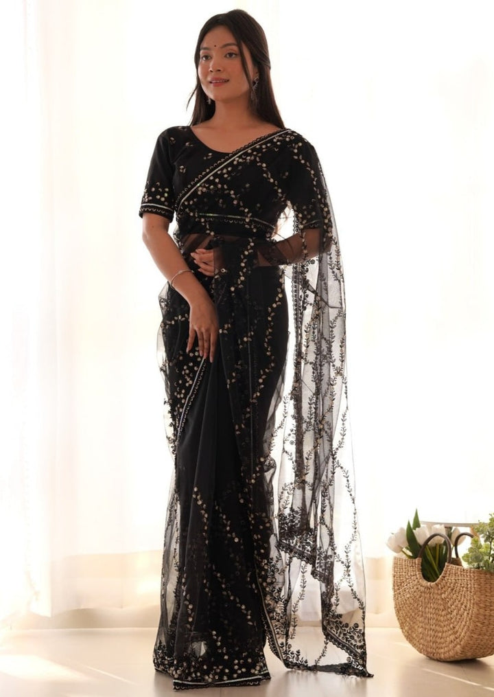 Bold And Beautiful Sequins Saree