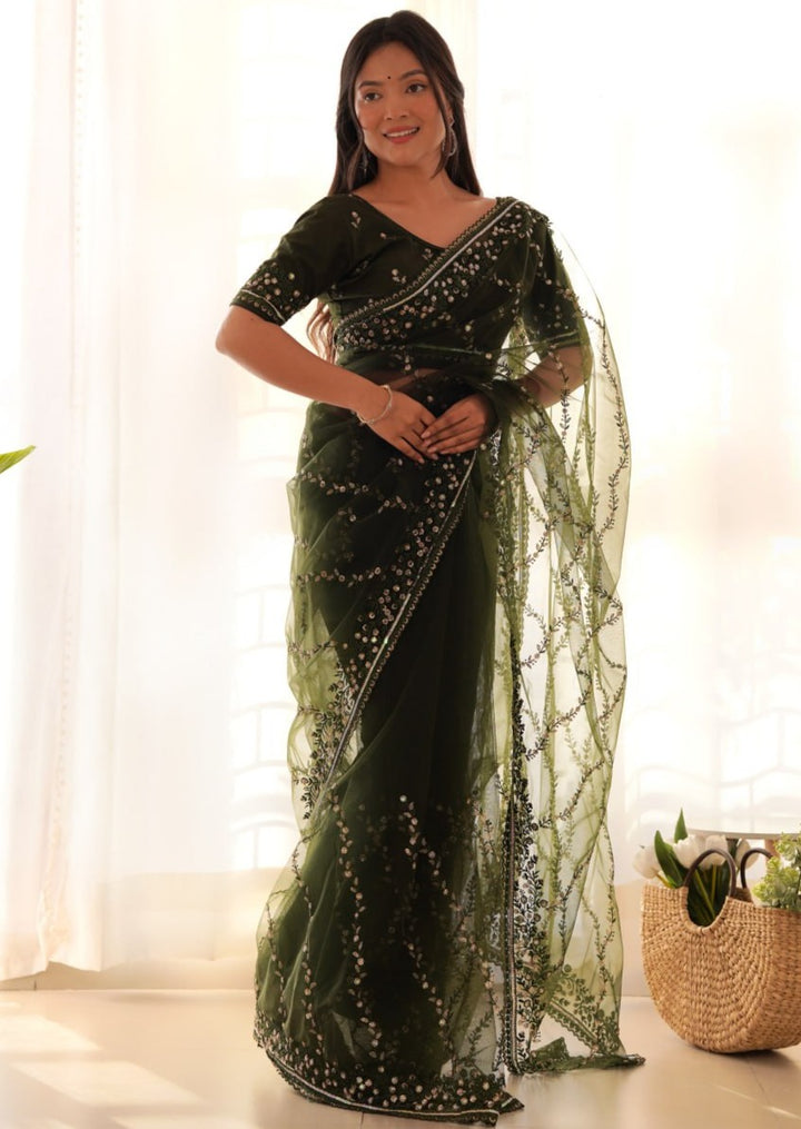 Bold And Beautiful Sequins Saree