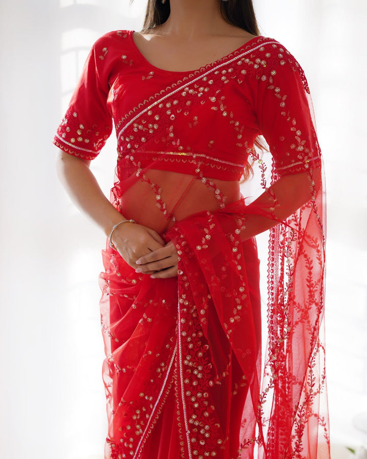 Bold And Beautiful Sequins Saree