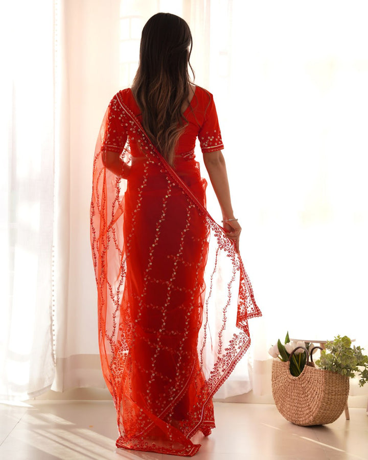 Bold And Beautiful Sequins Saree