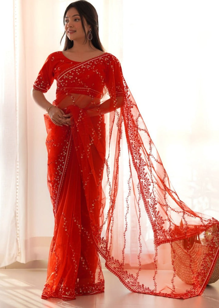 Bold And Beautiful Sequins Saree