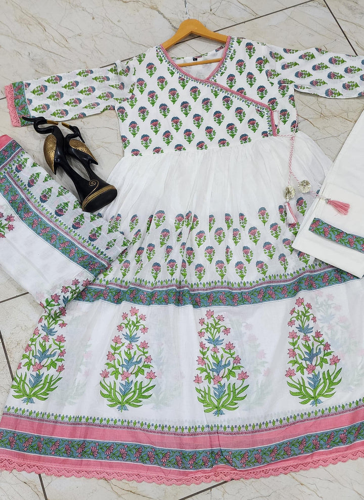 The Secret Garden Cotton Kurti  Set