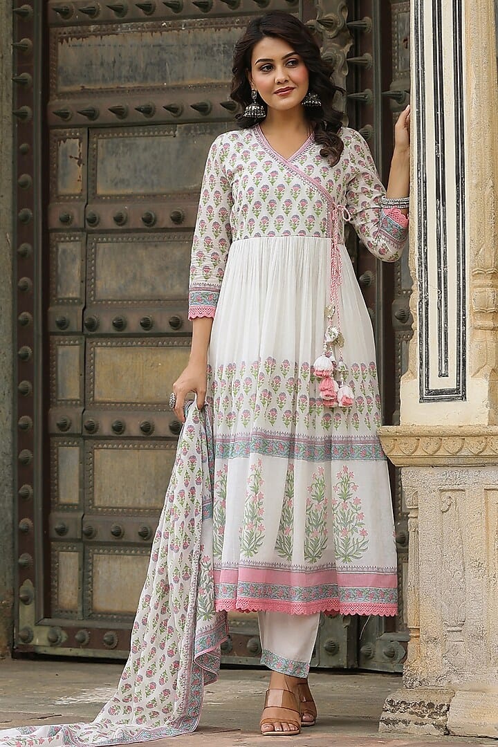 The Secret Garden Cotton Kurti  Set