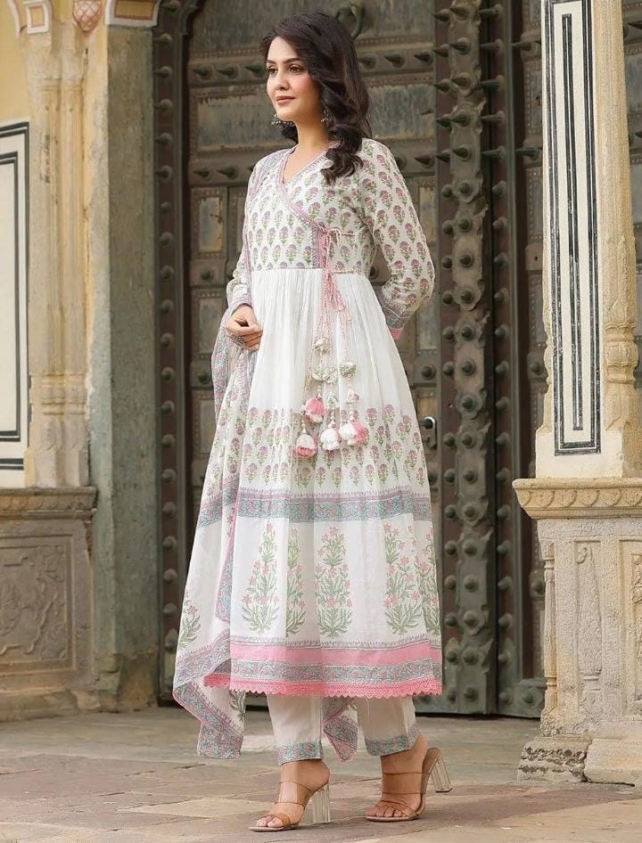 The Secret Garden Cotton Kurti  Set