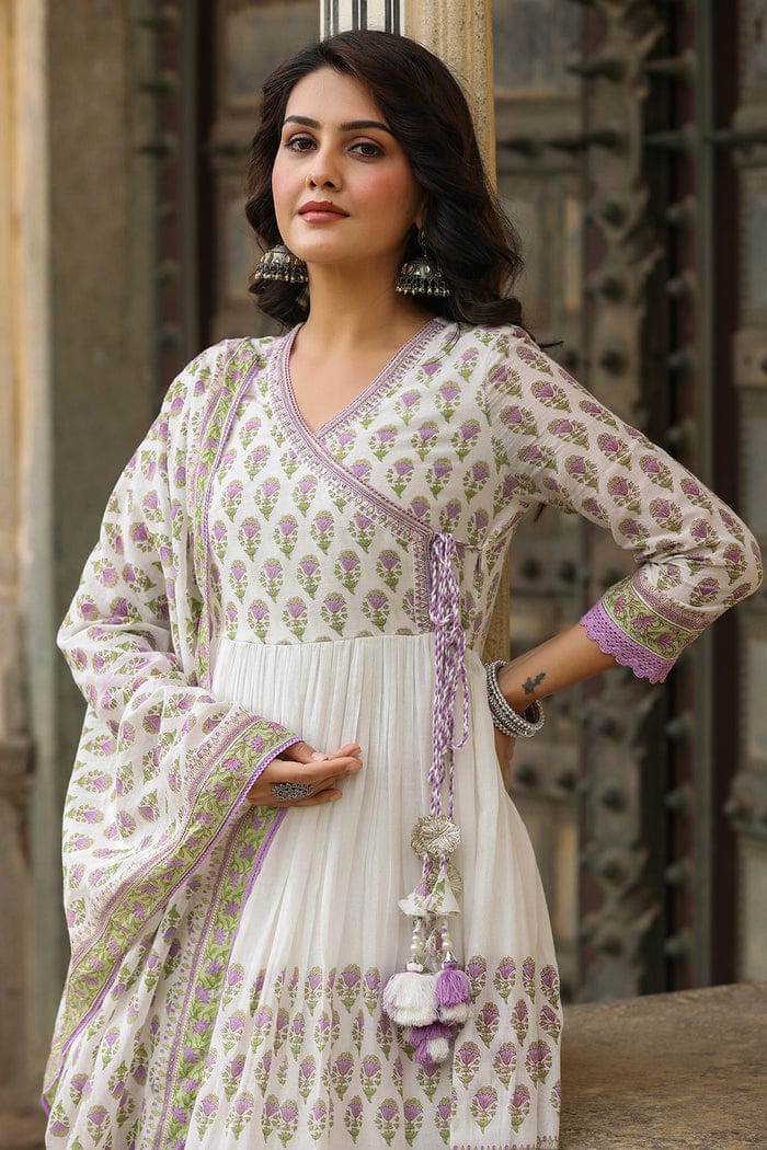 The Secret Garden Cotton Kurti  Set