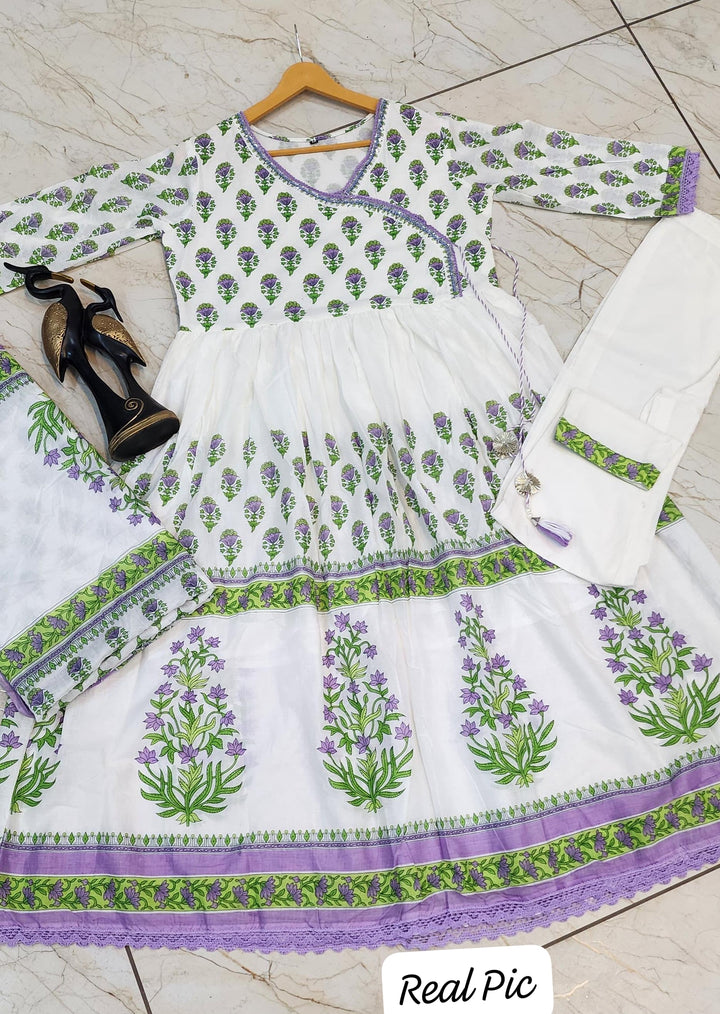 The Secret Garden Cotton Kurti  Set