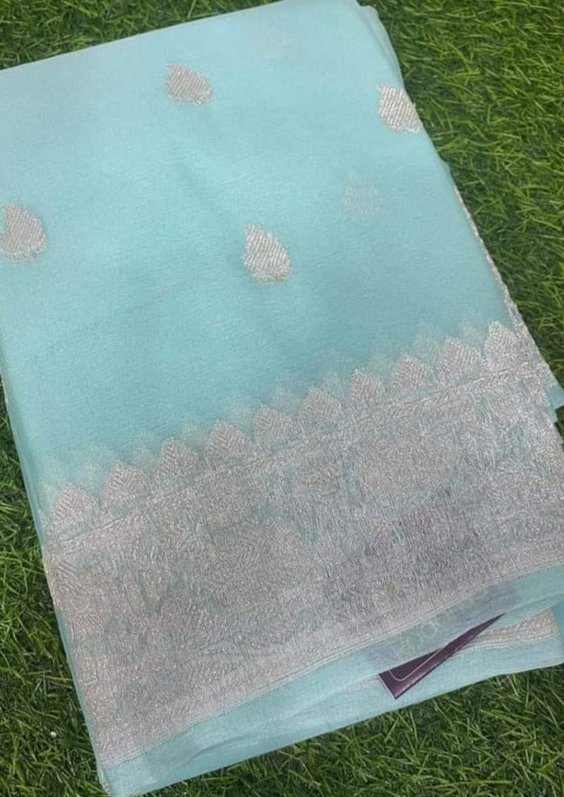 Legacy Of Khaddi Chiffon Handloom Banarasi Saree