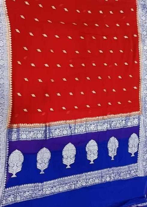 Legacy Of Khaddi Chiffon Handloom Banarasi Saree