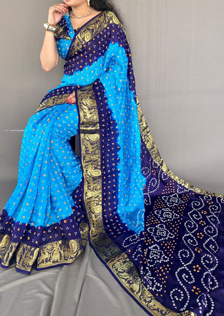 Break Of The Day Bandhani Silk Saree