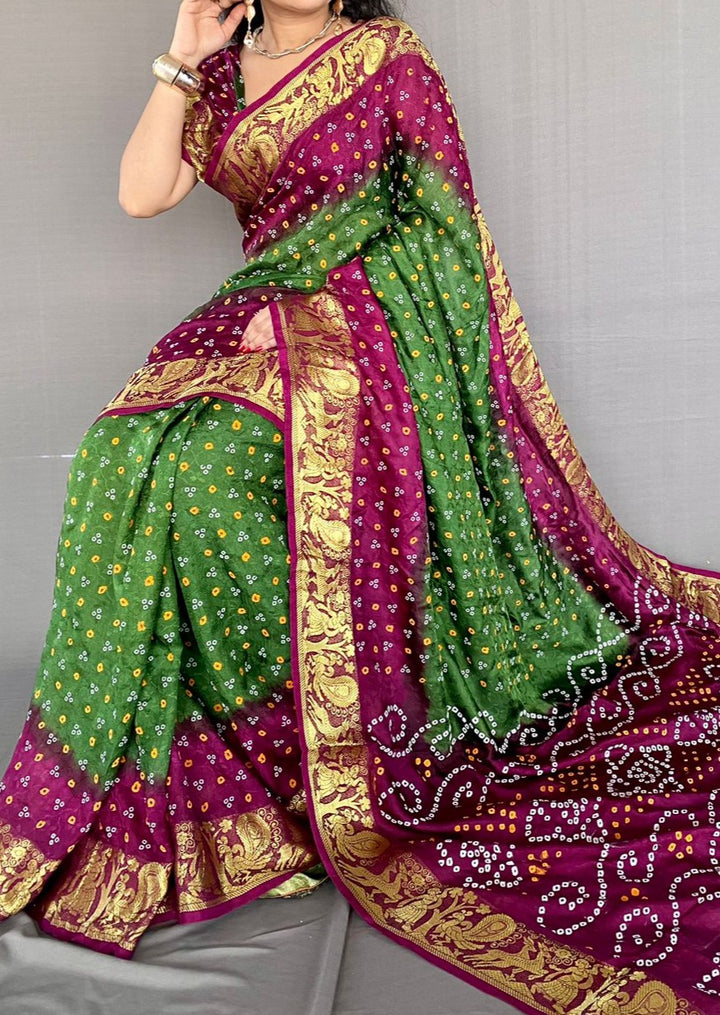 Break Of The Day Bandhani Silk Saree