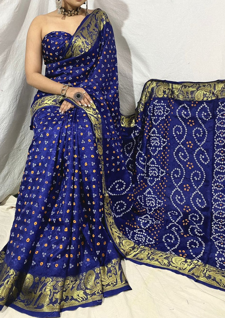 Break Of The Day Bandhani Silk Saree