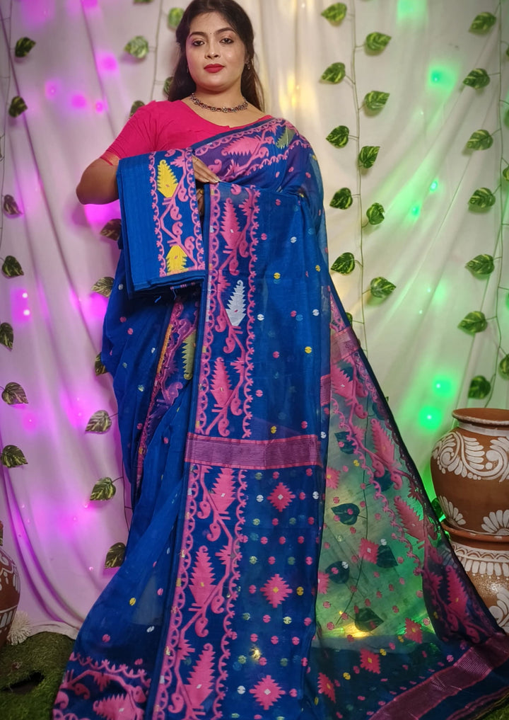 Kalavathi Dhakai Jamdani Saree