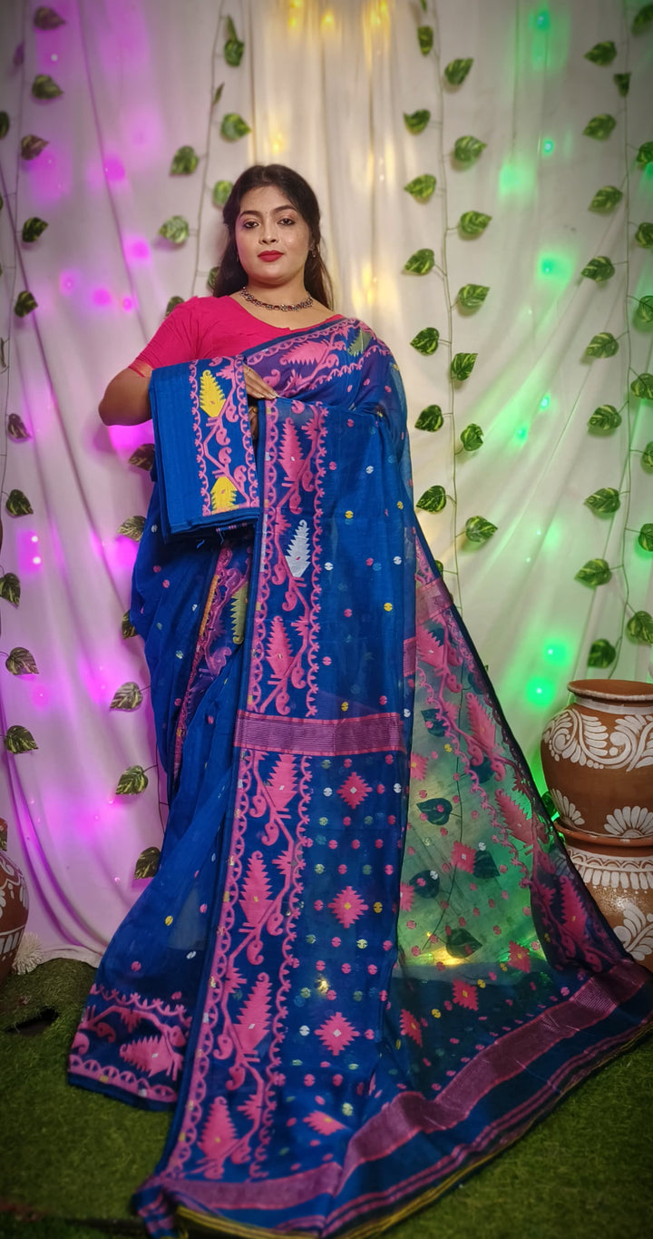 Kalavathi Dhakai Jamdani Saree