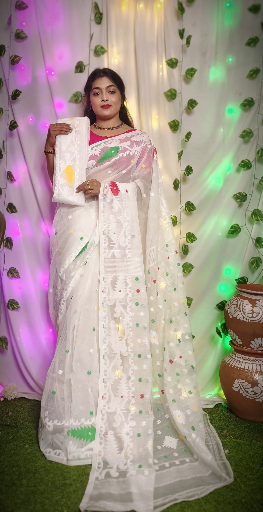 Kalavathi Dhakai Jamdani Saree