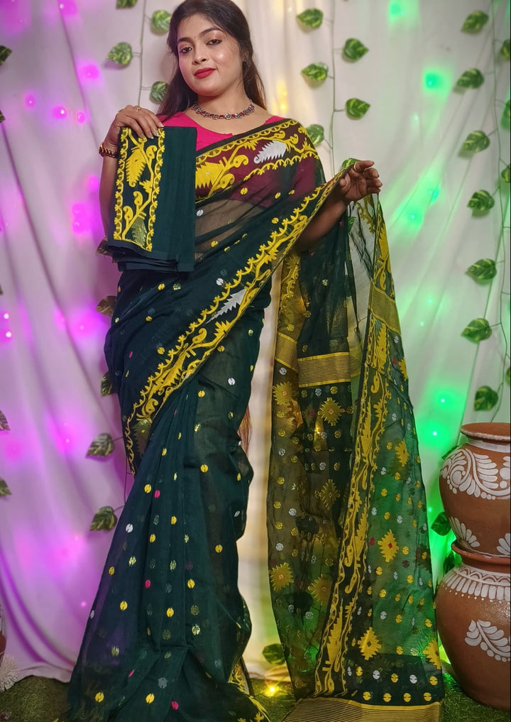 Kalavathi Dhakai Jamdani Saree