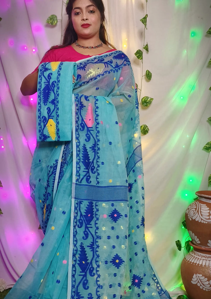 Kalavathi Dhakai Jamdani Saree