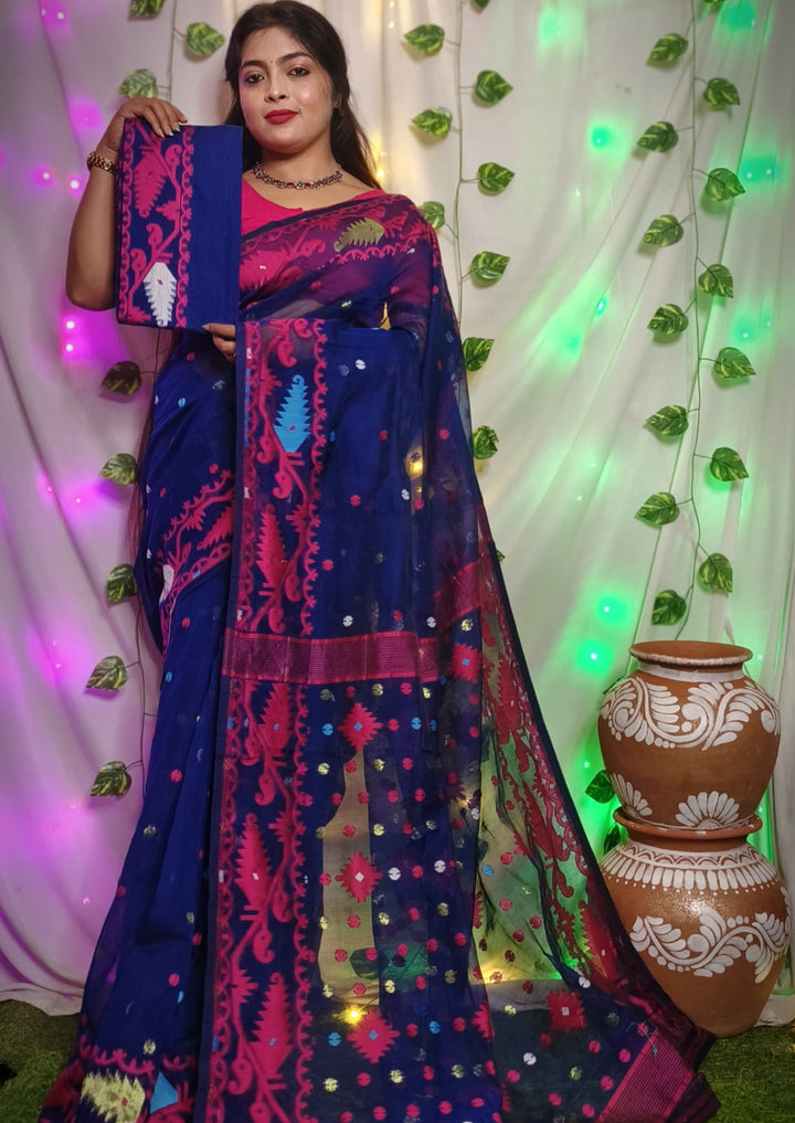 Kalavathi Dhakai Jamdani Saree