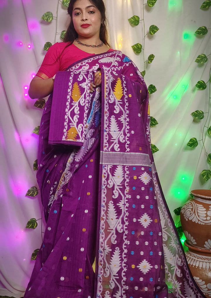 Kalavathi Dhakai Jamdani Saree