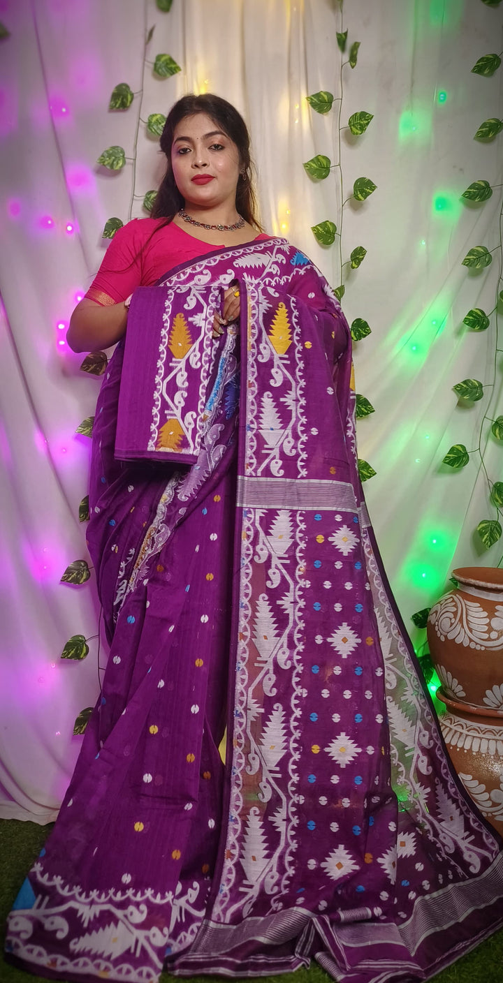 Kalavathi Dhakai Jamdani Saree