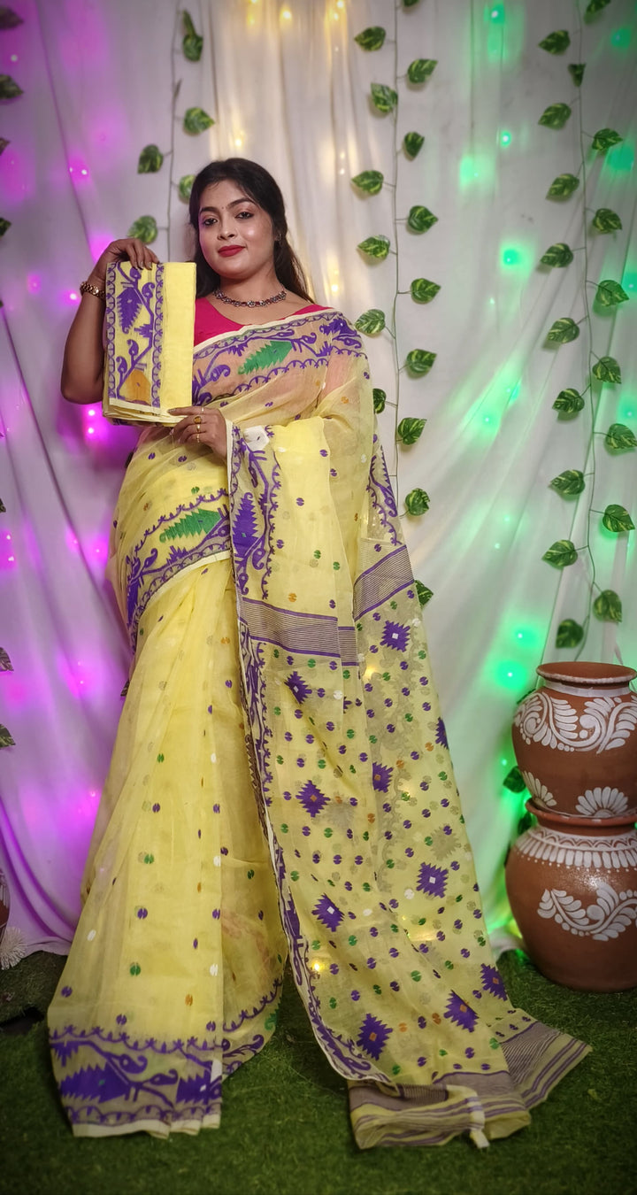 Kalavathi Dhakai Jamdani Saree