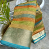 Rainbow Banarasi Crushed Tissue Soft Silk Saree
