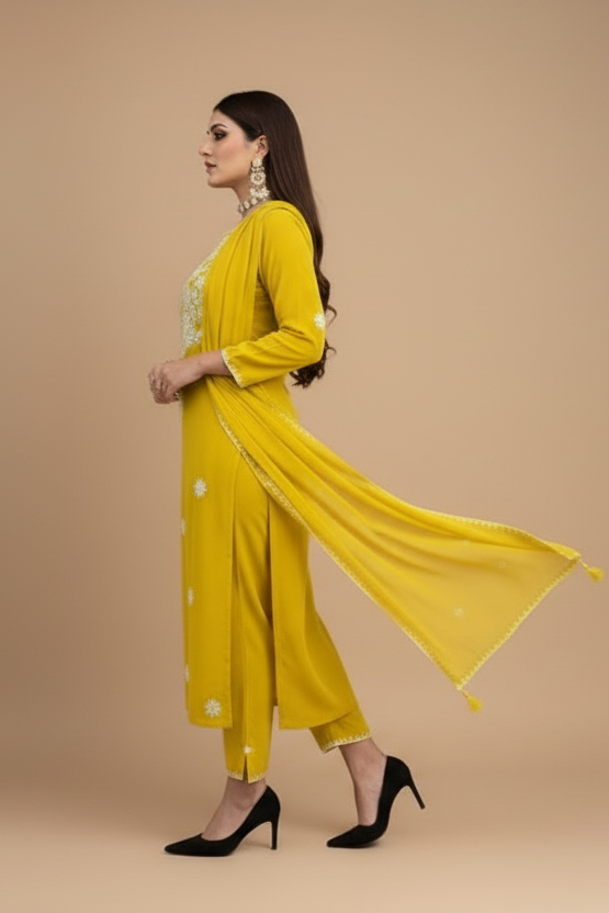 Buzzy Bee Cotton Kurti Set