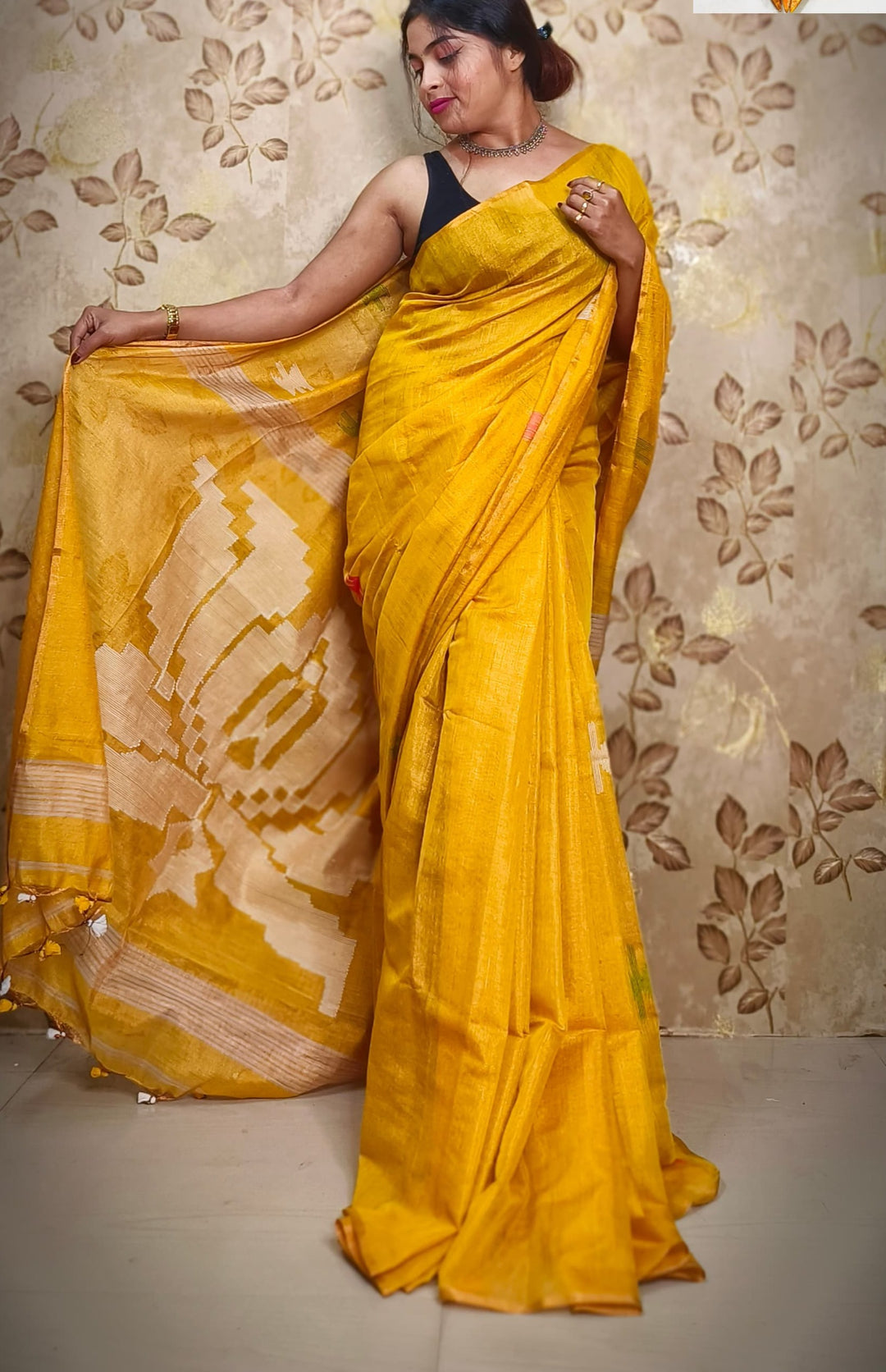 Kumudh Tissue Khadi Saree