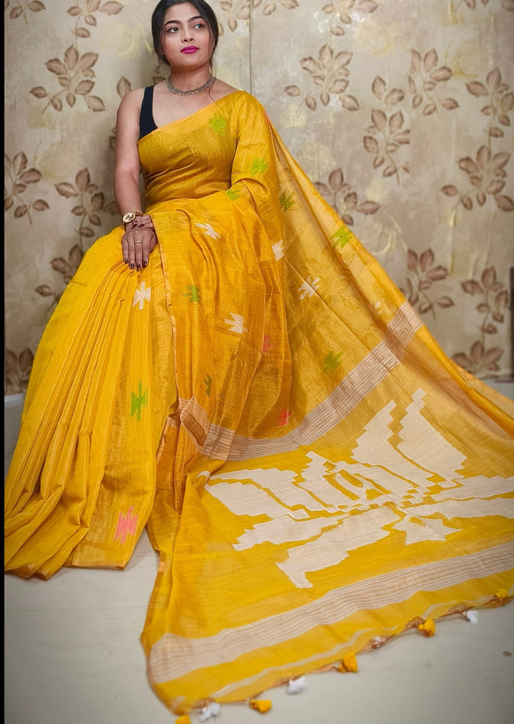 Kumudh Tissue Khadi Saree