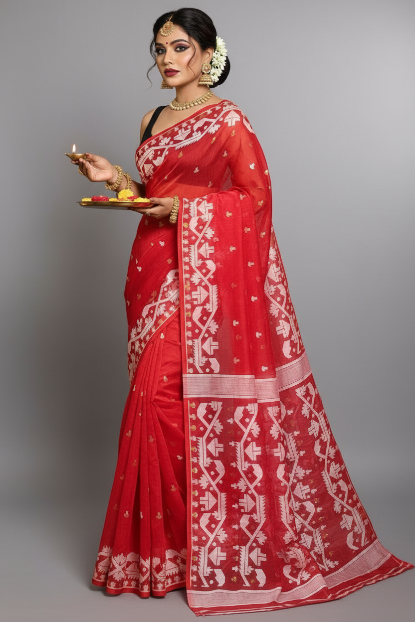 Meghbalika Dhakai Jamdani Saree