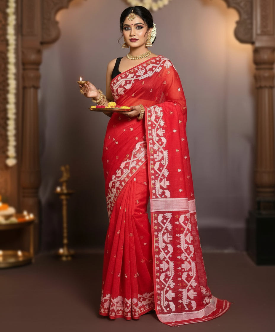 Meghbalika Dhakai Jamdani Saree